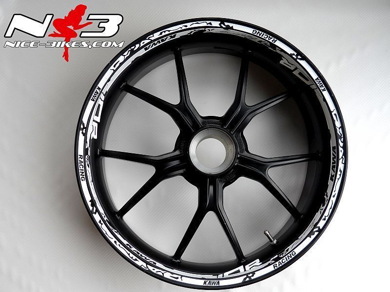 Motorrad Foliendesigns und Dekore - RACE Style Kawa ZX-10R Version 1 - 004 weiss nbkl RACE Style Kawa ZX-10R Version 1