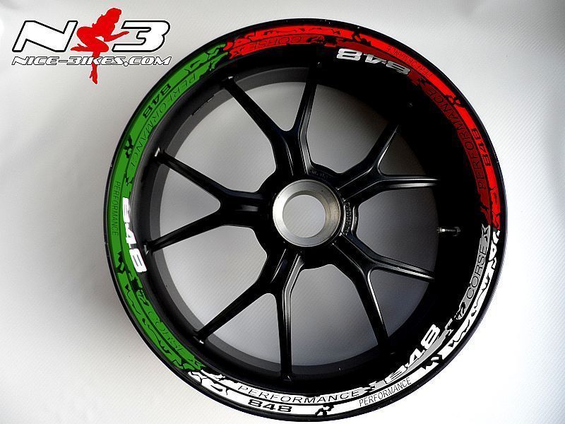 Motorrad Foliendesigns und Dekore - RACE STYLE Ducati 848 Tricolor - 015tricolorkl RACE STYLE Ducati 848 Tricolor