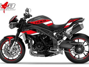 Speed Triple 1050 S Dekor rot auf schwarzer Maschine 2016-17