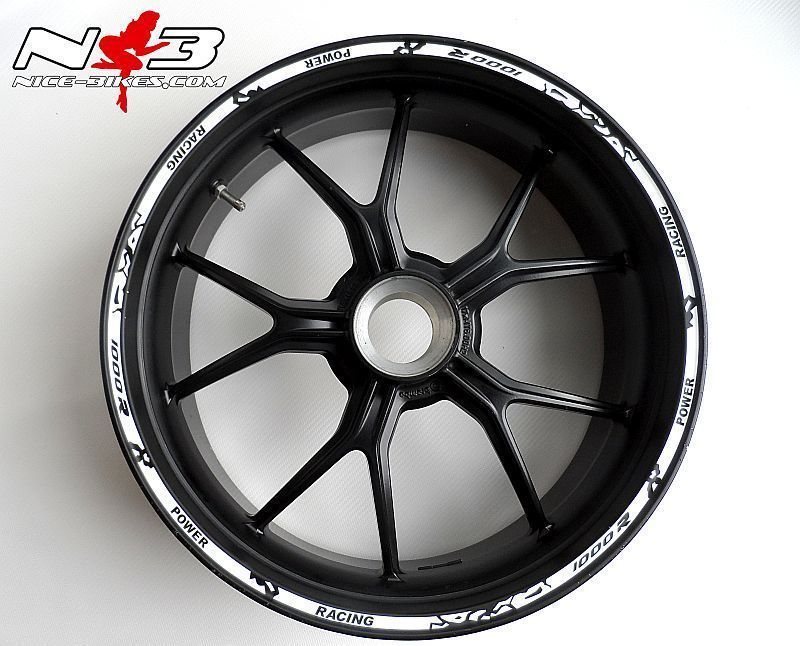 Motorrad Foliendesigns und Dekore - RACE STYLE Felgenrand S1000R Version 1 - 121weisskl RACE STYLE Felgenrand S1000R Version 1