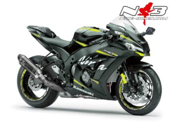 ZX-10RR Ninja Gelb auf schwarzer Maschine 2017