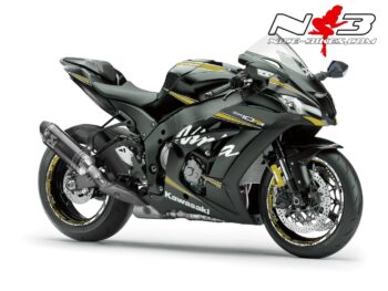 ZX-10RR Ninja Gold auf schwarzer Maschine 2017