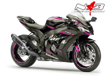 ZX-10RR Ninja Pink auf schwarzer Maschine 2017