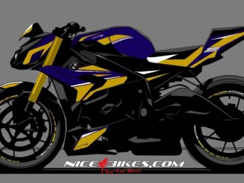 Dekorsatz S1000R Edition gold auf blauer Maschine 2016