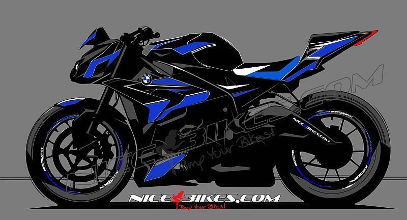 Motorrad Foliendesigns und Dekore - Dekorsatz S1000R Edition blau auf schwarzer Maschine 2016 - 2014 BMW S1000R NakedBlack blau.kl Dekorsatz S1000R Edition blau auf schwarzer Maschine 2016