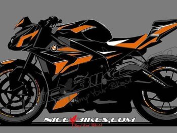Dekorsatz S1000R Edition orange auf schwarzer Maschine 2016