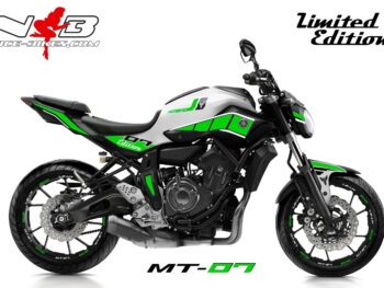 MT07 / 2017 limegreen auf weißer Maschine