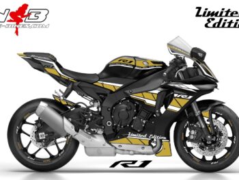 R1 Dekor gold/weiß auf schwarzer Maschine 2017-