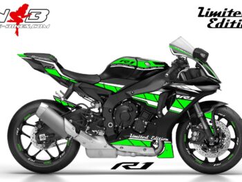 R1 Dekor limegreen/weiß auf schwarzer Maschine 2017-