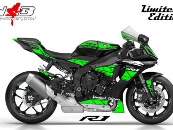 R1 Dekor limegreen auf schwarzer Maschine 2017-