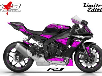 R1 Dekor pink auf schwarzer Maschine 2017-