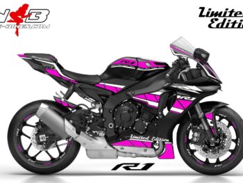 R1 Dekor pink/weiß auf schwarzer Maschine 2017-