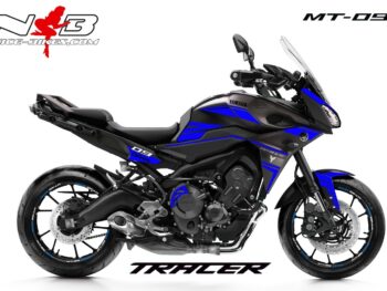 MT09 Tracer blau auf schwarzer Maschine