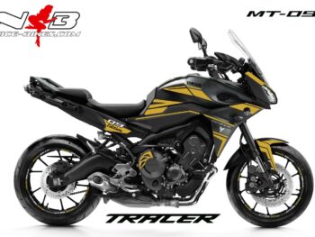 MT09 Tracer gold auf schwarzer Maschine