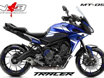 MT09 Tracer weiß auf blauer Maschine