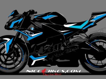 Dekorsatz S1000R EDITION hellblau auf schwarzer Maschine 2017-