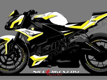 Dekorsatz S1000R EDITION gelb auf weißer Maschine 2017-