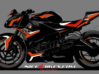Dekorsatz S1000R EDITION orange auf schwarzer Maschine 2017-