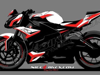 Dekorsatz S1000R EDITION rot auf weißer Maschine 2017-