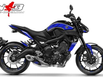 MT09 /  blau auf schwarzer Maschine