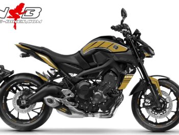 MT09 /  gold auf schwarzer Maschine