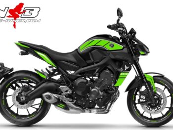 MT09 /  limegreen auf schwarzer Maschine