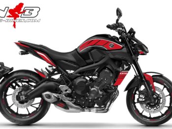 MT09 /  rot auf schwarzer Maschine