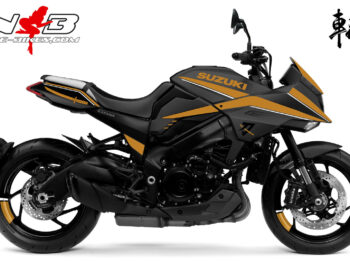 Katana gold auf schwarzer Maschine