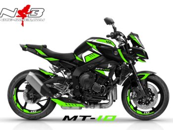 Motorrad Foliendesigns und Dekore - Shop - 2019 MT 10 Black limegreen MT10 limegreen auf schwarzer Maschine 2019