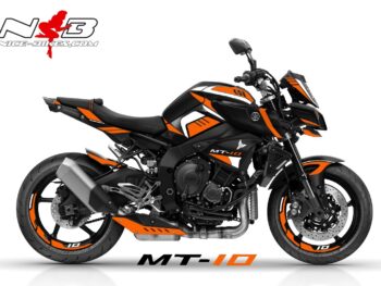 Motorrad Foliendesigns und Dekore - Shop - 2019 MT 10 Black orange MT10 orange auf schwarzer Maschine 2019