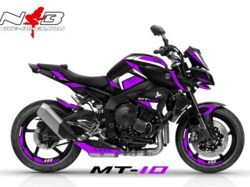 Motorrad Foliendesigns und Dekore - Shop - 2019 MT 10 Black violett MT10 violett auf schwarzer Maschine 2019