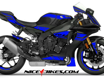 R1 Dekor blau auf schwarzer Maschine 2019