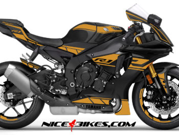 R1 Dekor gold auf schwarzer Maschine 2019