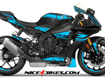 R1 Dekor hellblau auf schwarzer Maschine 2019