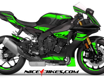 R1 Dekor limegreen auf schwarzer Maschine 2019