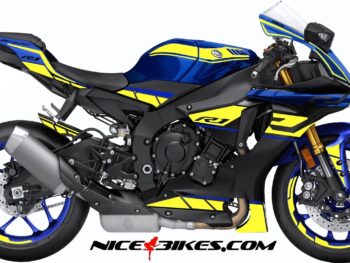 R1 Dekor gelb auf blauer Maschine 2019