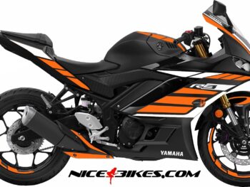 R3 Dekor orange auf schwarzer Maschine