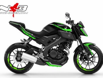 MT125 Dekor limegreen auf schwarzer Maschine