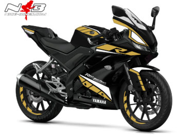 Foliendekor R125 2019-21 Race gold auf schwarzer Maschine