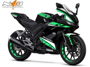 Foliendekor R125 2019-21 Race mint auf schwarzer Maschine