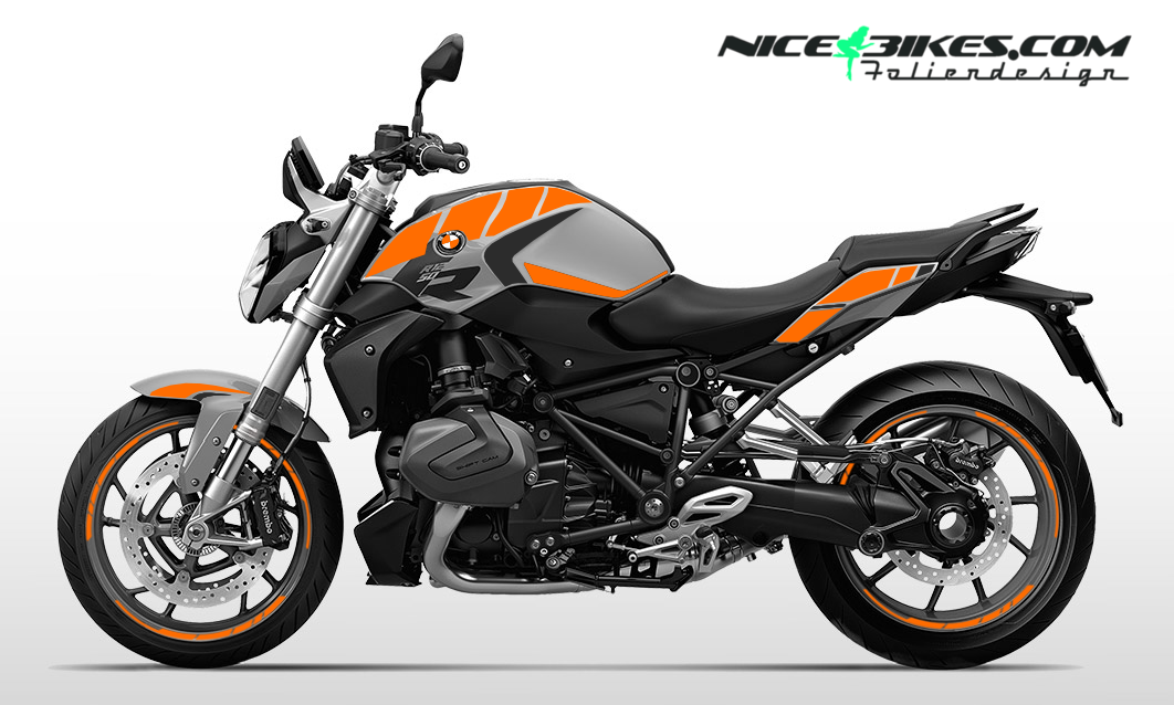Motorrad Foliendesigns und Dekore - Foliendesign BMW R1250R (Bj. 2023-25G) Evil Orange - B.1250R.23G.034 Evil Orange Foliendesign BMW R1250R (Bj. 2023-25G) Evil Orange