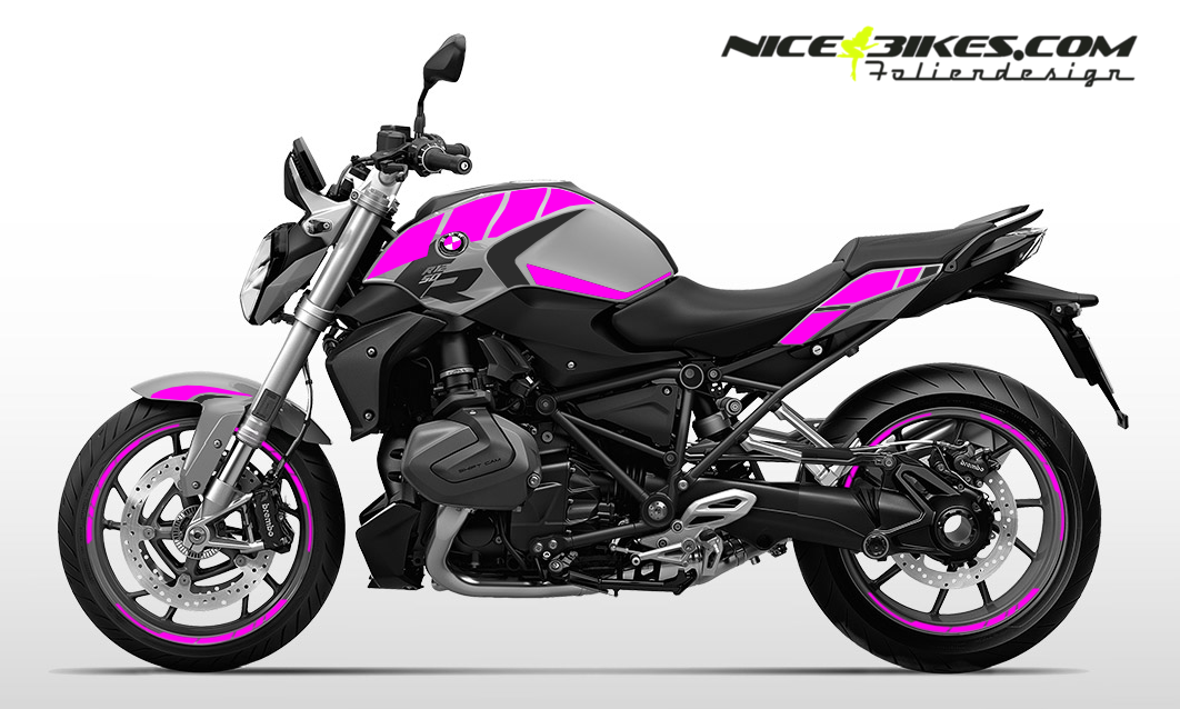 Motorrad Foliendesigns und Dekore - Foliendesign BMW R1250R (Bj. 2023-25G) Pretty Pink - B.1250R.23G.077 Pretty Pink Foliendesign BMW R1250R (Bj. 2023-25G) Pretty Pink