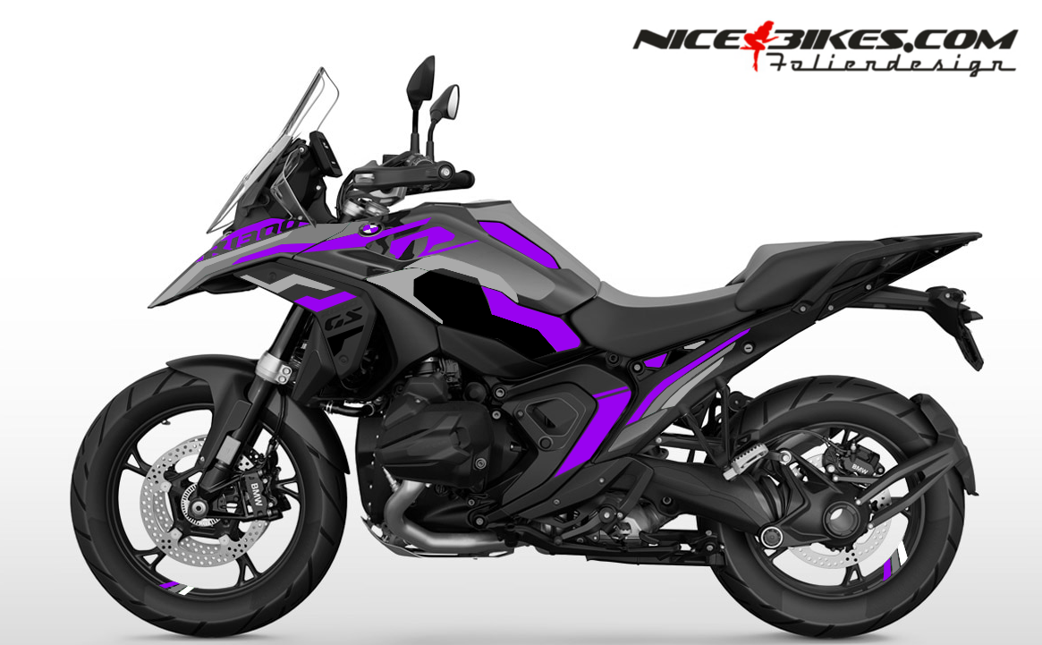 Motorrad Foliendesigns und Dekore - Foliendesign R1300GS 2026 Manga Violett - B.13GS.26.080 Manga Violett Foliendesign R1300GS 2026 Manga Violett