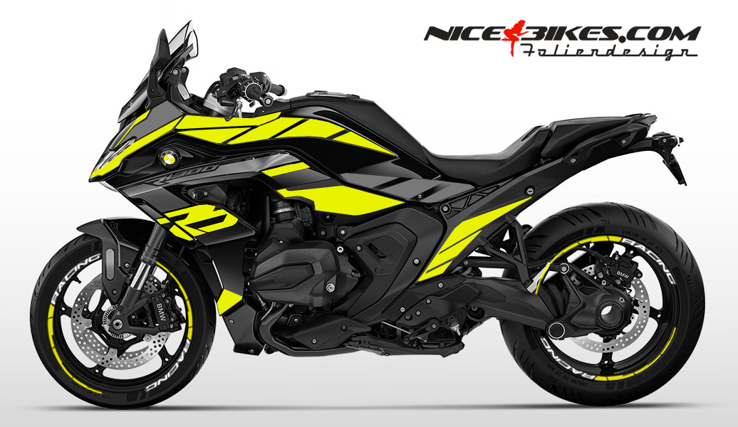 Motorrad Foliendesigns und Dekore - Foliendesign R1300RS 2025/26 Hornet Yellow - B.13RS.25.021 Hornet Yellow Foliendesign R1300RS 2025/26 Hornet Yellow