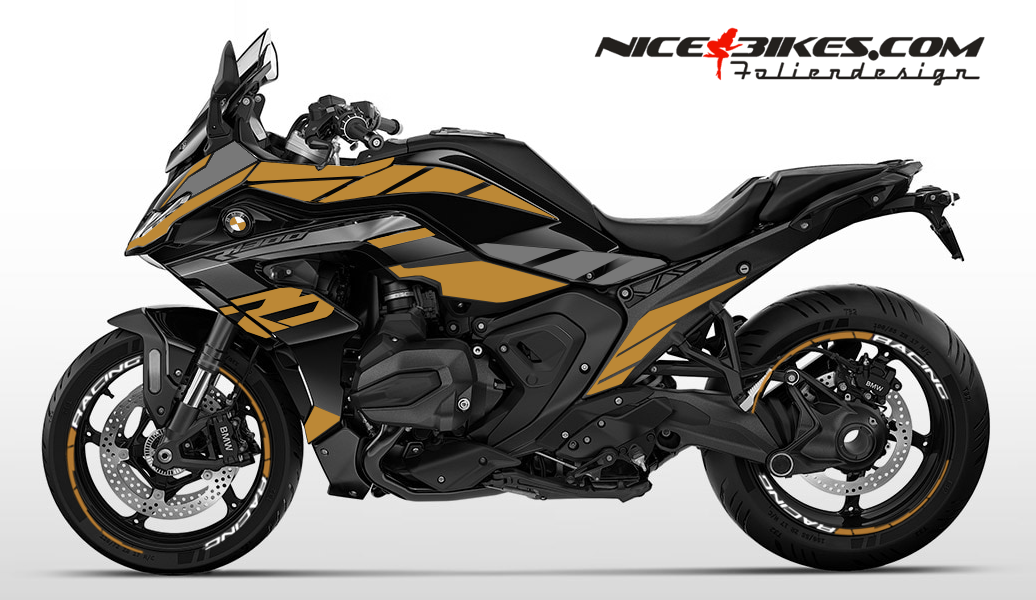 Motorrad Foliendesigns und Dekore - Foliendesign R1300RS 2025/26 Olympic Gold - B.13RS.25.030 Olympic Gold Foliendesign R1300RS 2025/26 Olympic Gold