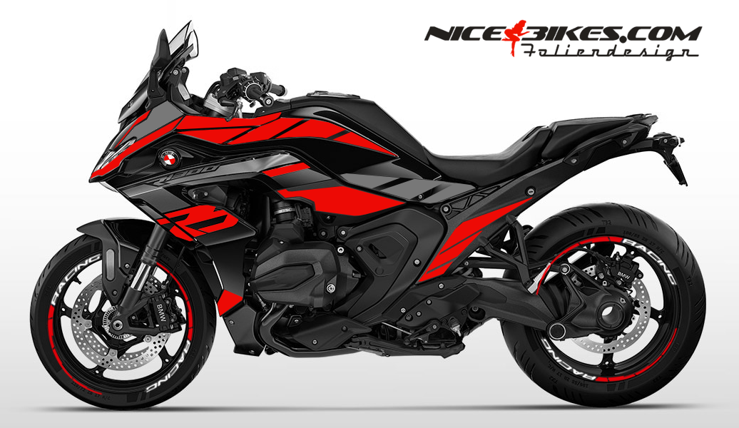 Motorrad Foliendesigns und Dekore - Foliendesign R1300RS 2025/26 Racing Red - B.13RS.25.306 Racing Red Foliendesign R1300RS 2025/26 Racing Red