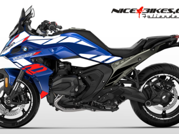 Foliendesign R1300RS 2025/26 Racing White auf blauer Maschine