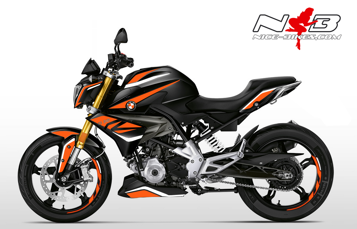 Motorrad Foliendesigns und Dekore - Foliendesign BMW G310R (Bj. 2020) Evil Orange - B.310R.20.034 Evil Orange Foliendesign BMW G310R (Bj. 2020) Evil Orange