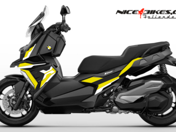Motorrad Foliendesigns und Dekore - Shop - B.C4X.24S.021 Hornet Yellow Foliendesign BMW C400X 2024 Hornet Yellow