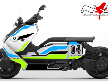 Motorrad Foliendesigns und Dekore - Shop - B.CE 04.111 Light Blue Wasabigreen Foliendesign BMW CE-04 Light Blue/ Wasabi Green